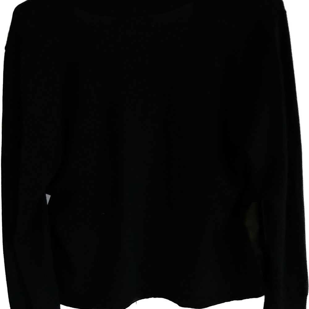 Black with faux leather accent cardigan/ bolero L - Picture 2 of 5